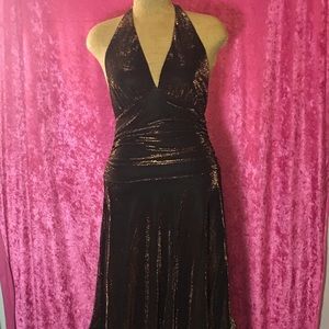 5/$25  Metallic Halter Club Dress! Sz 10